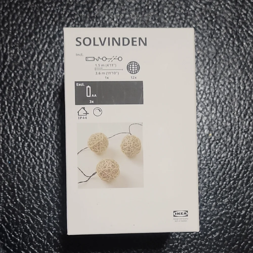 IKEA SOLVINDEN 12 Cream String Lights